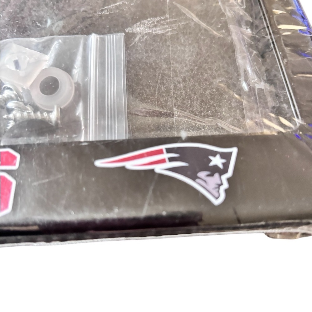 New England Patriots Stainless Steel Black License Plate Frame Hardware Boston - Picture 3 of 3